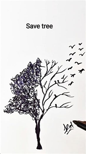 save tree drawing #shorts
