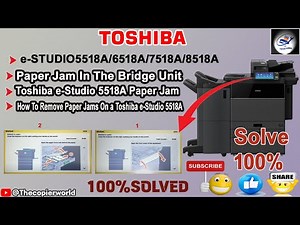 Toshiba e-Studio 5518A Paper Jam || How to Clear Misfeeds Toshiba e-studio 5518A ||Toshiba Misfeeds