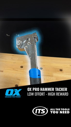 16K views | Check out the OX Pro Heavy Duty Hammer Tacker! • Rugged steel construction with chrome finish. • Retractable striking edge. • Convenient bottom loading for quick and easy jam clearing. • Comfortable rubber grip. Available now at ITS.CO.UK! #oxtools #handtools #tooldeals #toolsale #itstools #newtools | its.co.uk | Facebook
