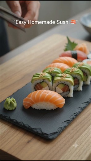 🍣 Easy Sushi Recipe at Home | Homemade Sushi Roll | Japanese Food ASMR