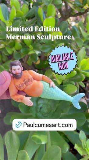 Merman Sculpture by @paulcumes 🎨🎨🎨 Available now- go to the website to order 🔥🔥🔥