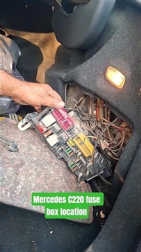 Mercedes C 220 fuse box location#trending #ytshorts #mercedesc220