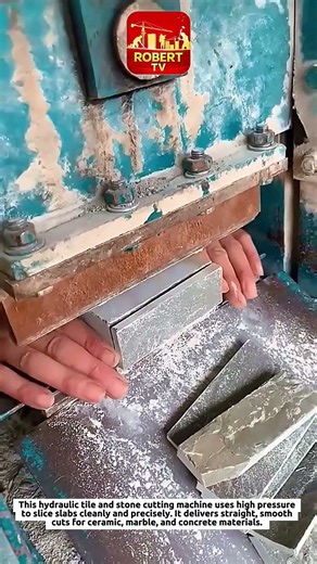 Satisfying Hydraulic Tile Cutting Machine | Perfect Stone & Ceramic Slab Cutting Process