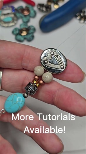 Focal Beading Tutorial - Stringing 2 hole slider beads #beadingsupplies #jewelrymaking