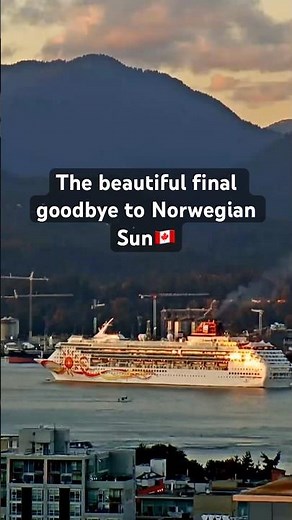 The Perfect Final Goodbye 🌇 Norwegian Sun Departs Vancouver at Sunset | Alaska Cruise Ship