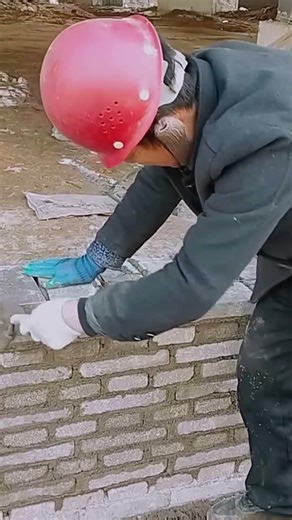 Amazing Concrete Block Installation Using Manual Tools 🧱✨ #shorts