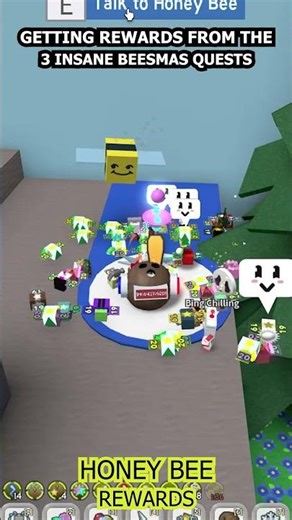 Completing 3 insane Beesmas quests #shorts #beeswarmsimulator #roblox