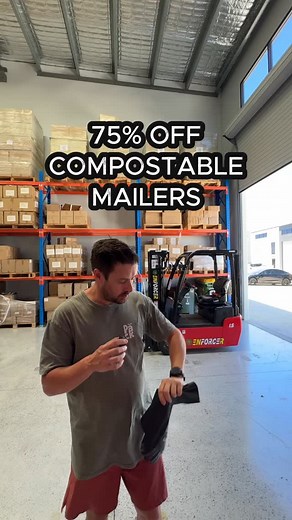 75% off compostable mailer bags - we need to make space for something new, something even more planet-friendly! #ecommerce #mailbags #smallbusiness | Pack to the Future