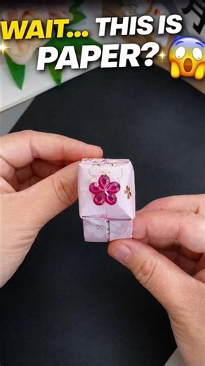 DIY Cute Mini Gift Box in Seconds 🎀 #GiftBoxDIY #PaperGiftBox #DIYCraft #EasyCraft #CuteCraft