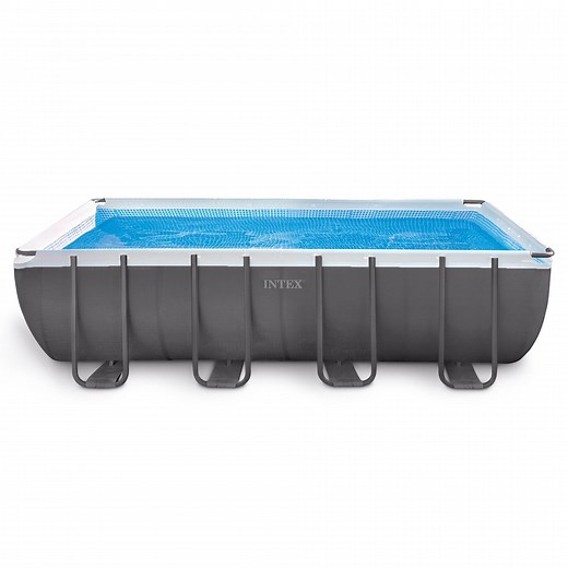 Intex 18' x 9' x 52" Ultra Frame Rectangular Above Ground Swimming Pool with Sand Filter Pump