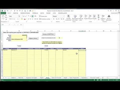 Accounting Policies through excel towards Contpaqi Accounting