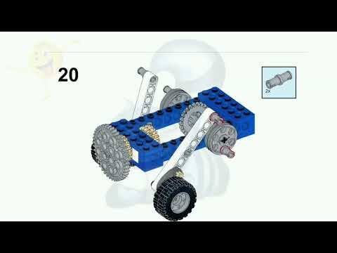 (10) go cart lego assembly with 3d image