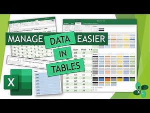 Manage Data in Excel Effectively by Using Tables