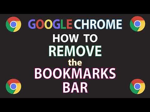 How To Remove The Bookmarks Bar On The Google Chrome Web Browser | PC | 👍