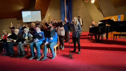 The joint choirs from Sunday's Advent Concert to benefit Agate Housing & Services. #agatehousingandservices | St James Lutheran Church