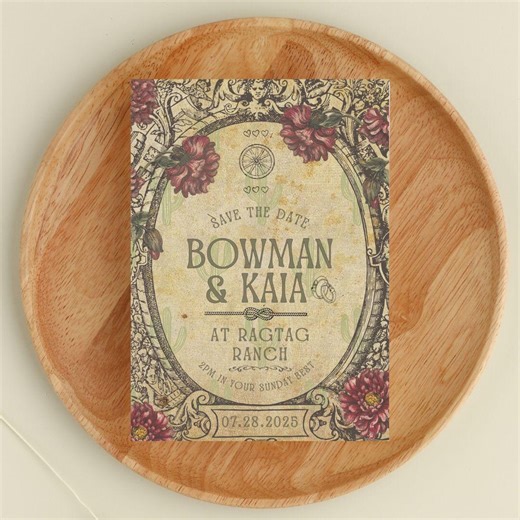 Rustic Western Save the Date, Personalized Printable Party Invite (digital Download) - Etsy