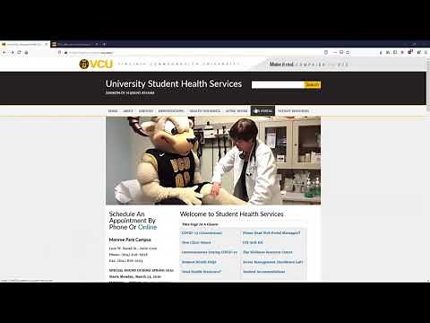 VCU Student Health Services Web Portal Tutorial