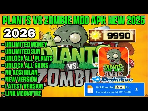 Update!!! Plants Vs Zombie Mod Apk V3.14.0 Terbaru 2026 - Unlimited Sun & New Plants