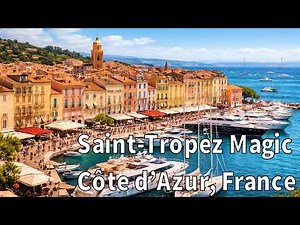 [4K] Saint-Tropez Walking Tour – Old Port, Old Town & French Riviera Atmosphere, France