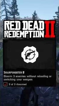 Disarm 3 Enemies Without Reloading Or Switching Your Weapon | SHARPSHOOTER 8 TIPS! #RDR2 #Shorts