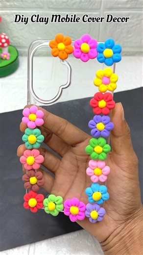 Diy Mobile Cover Decoration With Clay For Kids #clayart #shorts #ytshorts #craft #kidsvideo