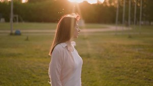 Smiling Lady Unbuttoned Shirt Shakes Loose Stock Footage Video (100% Royalty-free) 1107082199 | Shutterstock