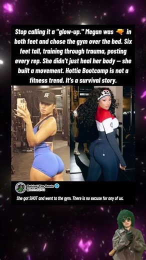 Megan was shot in both feet. Then she built Hottie Bootcamp. Respect.#MeganTheeStallion #BodyGoals