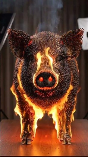 Create AI Burning Effect 🔥 || PIG.....🐷 || #shorts #viralshorts #trendingshorts