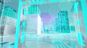 Flexible Sigmoidoscopy with medical digital technology concept