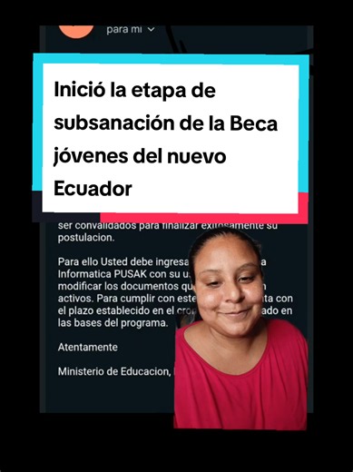 Beca Jóvenes del Nuevo Ecuador: cómo revisar estado y subsanar (2026)