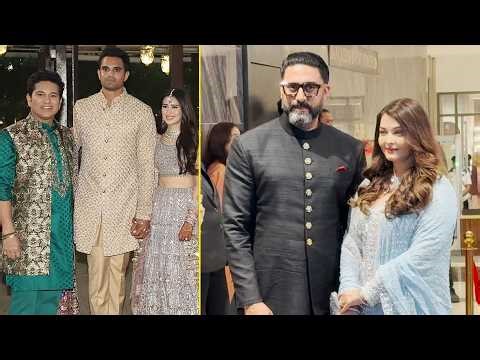 Abhishek Bachchan & Aishwarya Rai Bachchan Visuals @ Arjun Tendulkar Wedding Ceremony