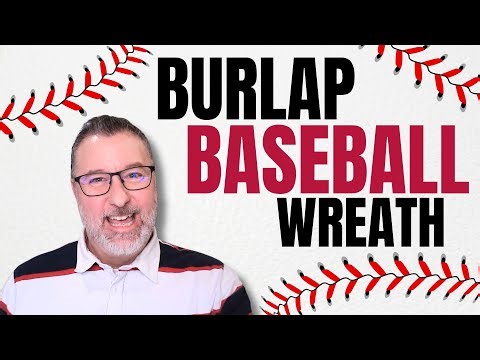 Burlap Baseball Wreath - Burlap Wreath DIY - Baseball Wreath DIY - ‪@DavesWreaths‬ #burlap