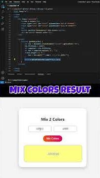 Coding Mix 2 Colors Code Html Css JavaScript
