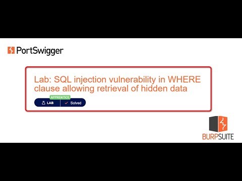 SQL injection vulnerability in WHERE clause allowing retrieval of hidden data