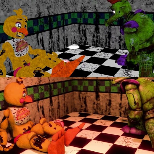 Monty gifts Toy Chica her cupcake Storyboard (FNAF Fight Animation)