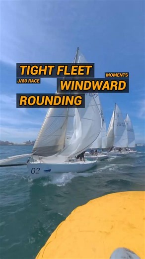 Tightly Packed ⛵️ J/80 Fleet Windward Mark Rounding