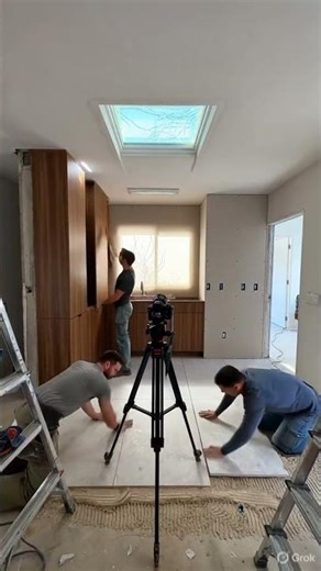 #Ruined Kitchen Transformed Into a Luxury Waterfall Island Kitchen#viral