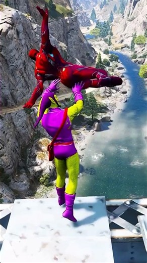 Superman vs Spider-Man: Who Wins in GTA V? 🤣 #gtav #shorts