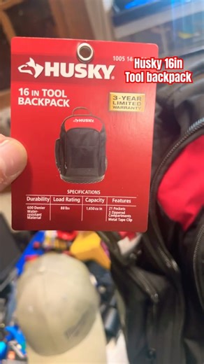 Husky 16in tool backpack @HomeDepot #huskytools #toolbag #tools4life #toolsforlife #cheaptools
