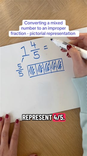 How to convert a mixed number to an improper fraction using bar models. Before children learn the method to convert to an improper fraction, it’s important for them to understand what the fractions mean. A visual representation allows them to fully grasp the maths behind the method. When they’re confident with the pictorial representation, they will understand the method more easily. | First Step Tuition