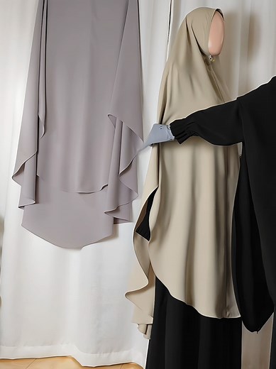 jilbab model oval pakek bahan yoris caltri #ootdhijab #hijabsyari #jilbaboval #hijabstyle
