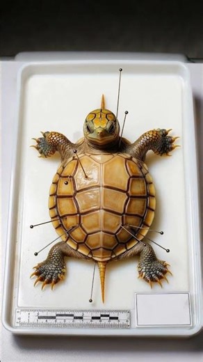 Testudines Turtle Hatchling Full Skeletal Recovery Time Lapse #ai #anatomy #shorts