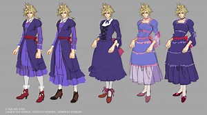 Final Fantasy VII Remake Early Concept Art of Cloud in a Dress Shared