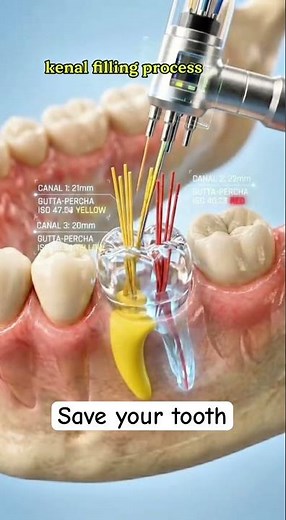 The Science of teeth Root Canal How it Saves Your Tooth #dentist #medicaleducation #rootcanal #fyp
