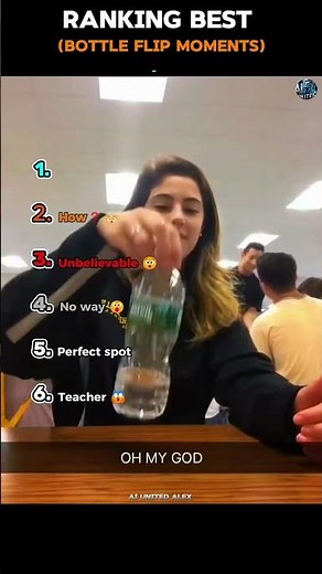 Top 6 Impossible Bottle Flip Moments Ranked #reelschallenge