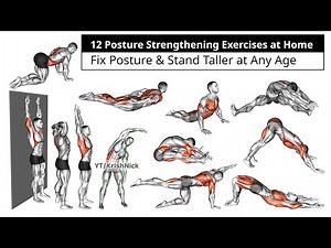 12 Posture Strengthening Exercises at Home | Fix Posture & Stand Taller at Any Age