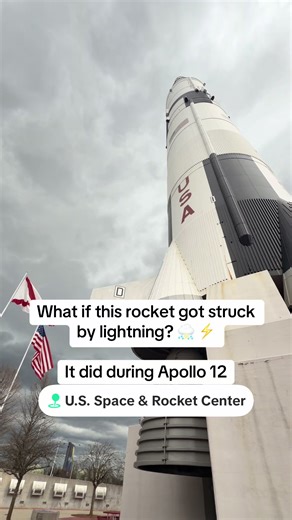 Did you know that the Saturn V rocket got struck by lightning on Apollo 12’s moon mission? #NASA #Apollo #Rocket #Space #Weather
