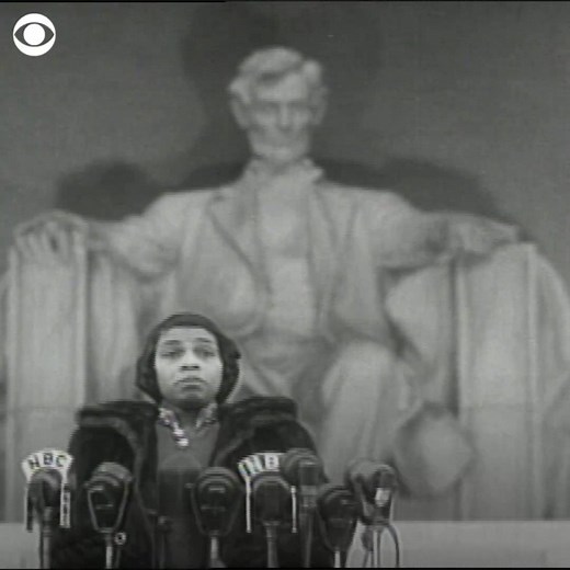 Singer Marian Anderson was not allowed to perform at Washington, D.C.'s Constitution Hall because of her skin color. The controversy led to a historic Easter Sunday recital in 1939 on the steps of the Lincoln Memorial before an audience of more than 75,000. https://cbsn.ws/3djpfL9 | CBS News