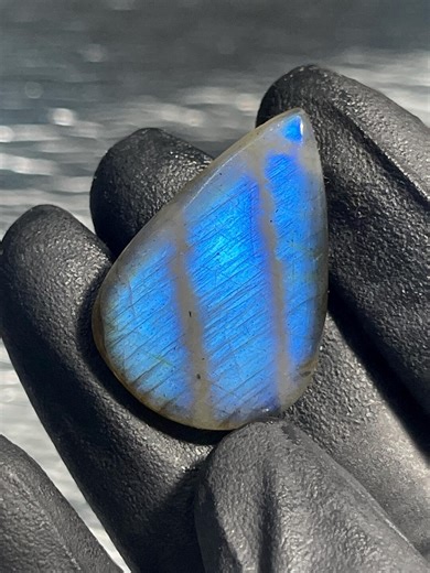 Blue Fire Labradorite Pear Cabochon, Loose Gemstone, 33 Carats - Etsy
