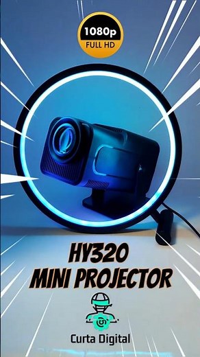 HY320 MINI PROJETOR PORTATIL FHD DE ÓTIMO PREÇO - REVIEW COMPLETO EM CURTA DIGITAL #hy320 #magcubic